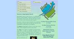 Desktop Screenshot of hopebaptistonline.org
