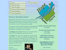 Tablet Screenshot of hopebaptistonline.org